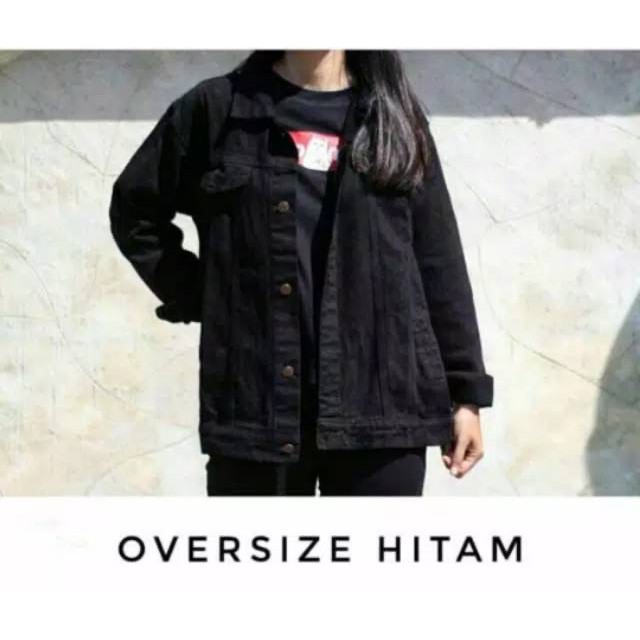 Promo bayar ditempat / COD jaket jeans oversize wanita jaket denim jaket jumbo