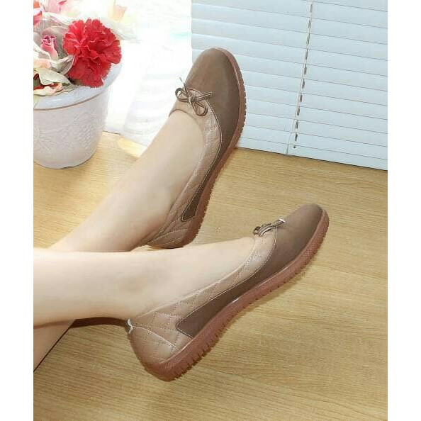 Sepatu Wanita Flat Shoes kulit AL80