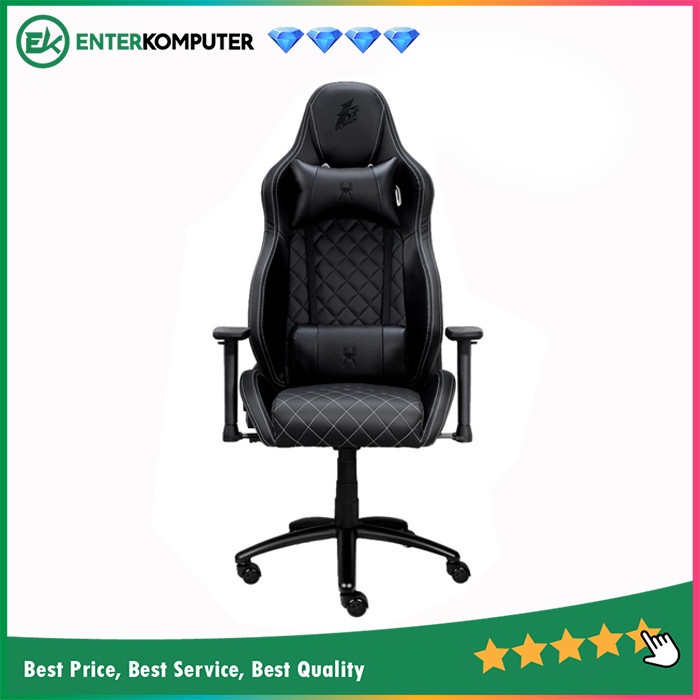 Kursi Gaming 1STPLAYER GAMING CHAIR K2 - BLACK - Comfort - All Steel Skeleton