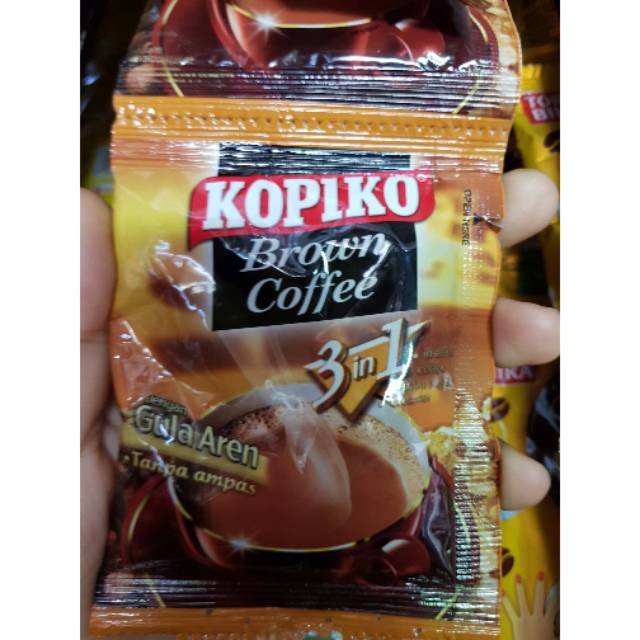 kopiko brown coffee kopi bubuk minuman 1 renteng isi 10 sachet