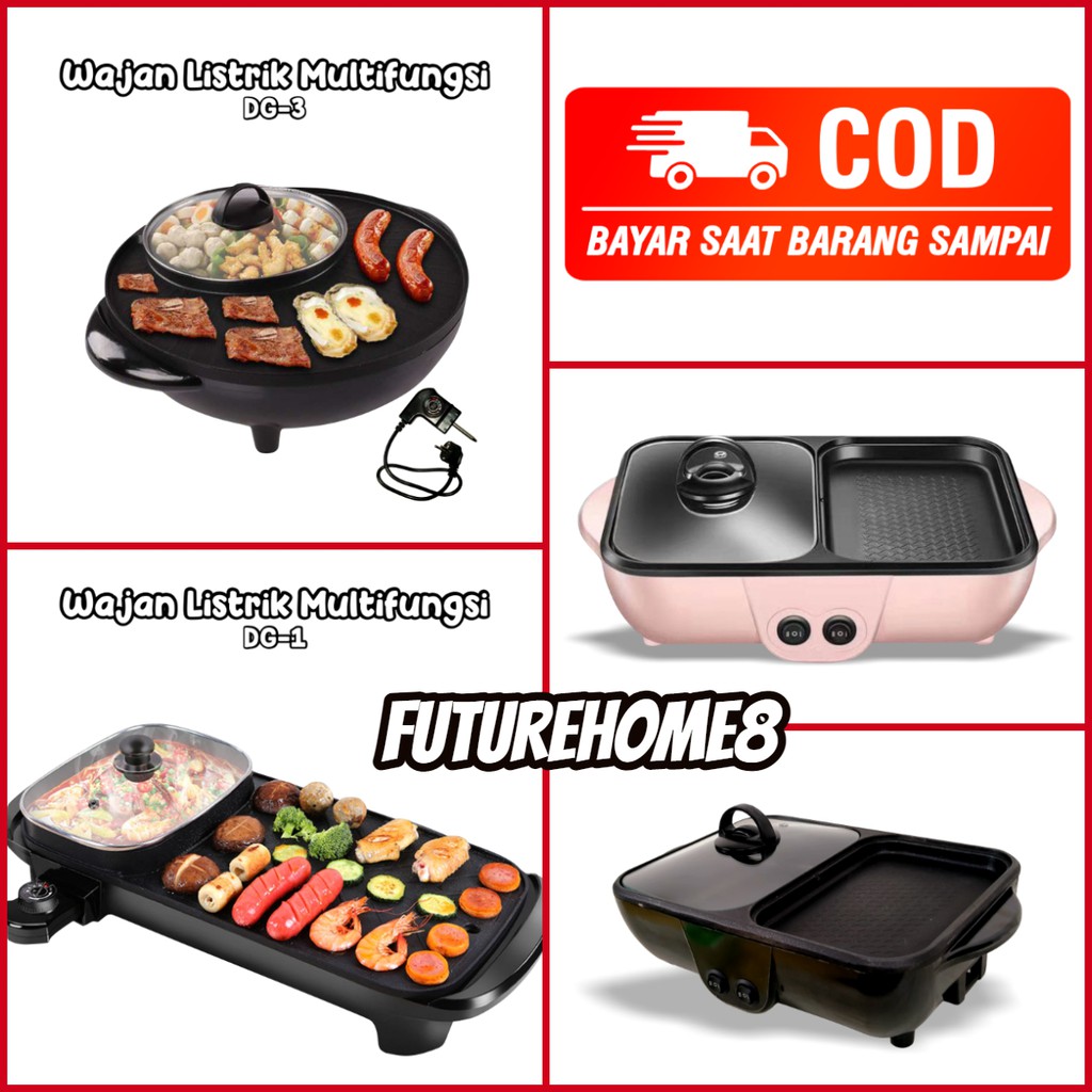 Panci Listrik Model Grill Electric Bbq Panggang Bisa Buat Panggangan panci listrik anti lengket