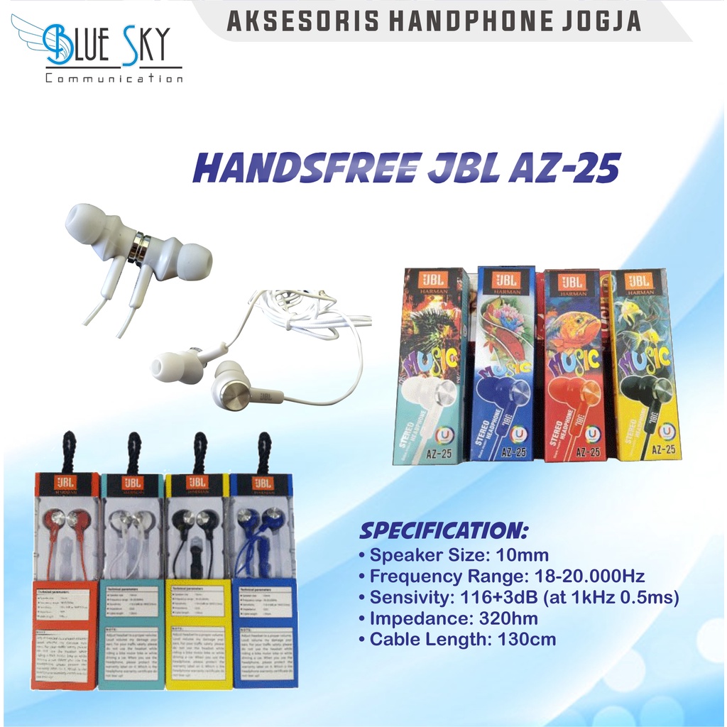 HEADSET EARPHONE J B L AZ-25 1.3M