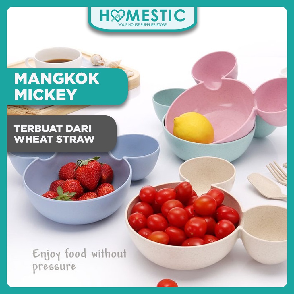 Mangkuk Wheat Straw Mickey | Mangkuk Bayi  | BPA Free