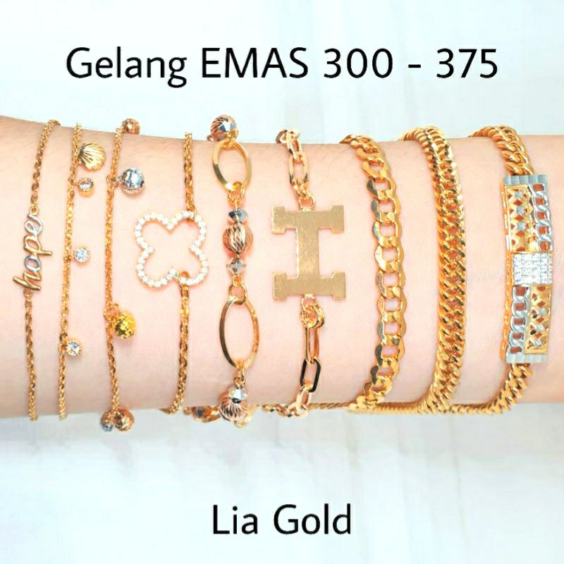 Gelang Tangan EMAS ASLI Kadar 375 / 8K  ( TOKO MAS LIA GOLD BEKASI )