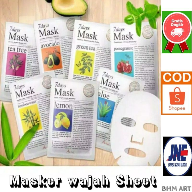 Ariul 7 Days Sheet Mask 20g ORI 100% BPOM