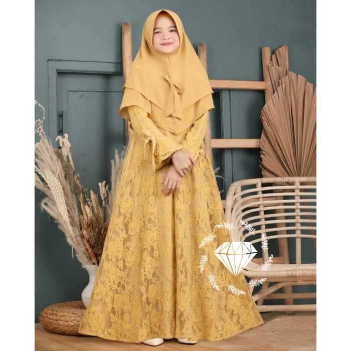 Baju gamis brokat shopee