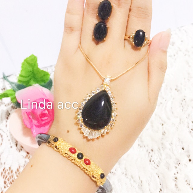 permata giok hitam liontin besar asli giok 88