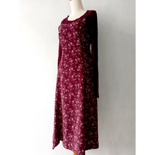 Long Dress Tali Satu / Overall Bunga-bunga Size Kecil