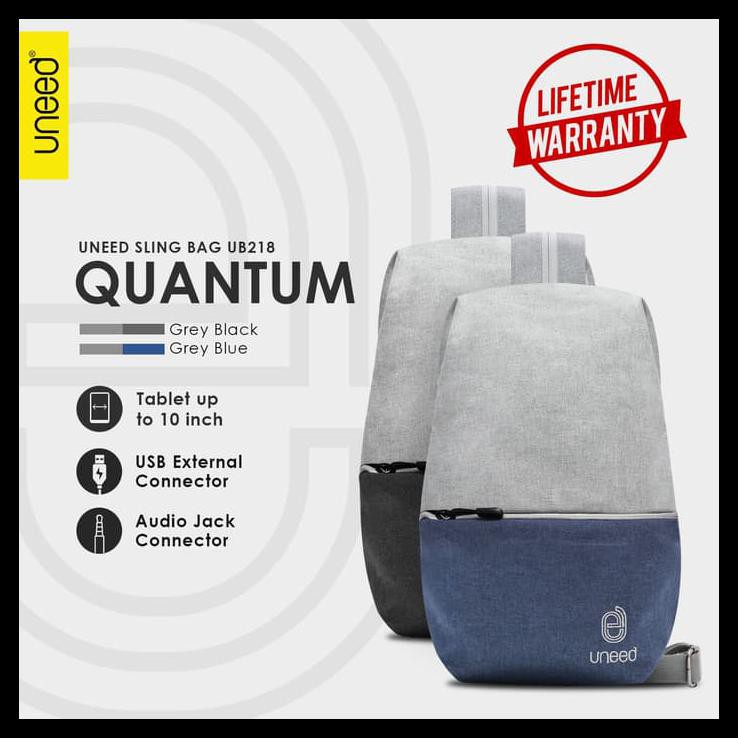 SALE UNEED Quantum Tas Selempang Pria / Tas Sling Bag - UB218 - Hitam