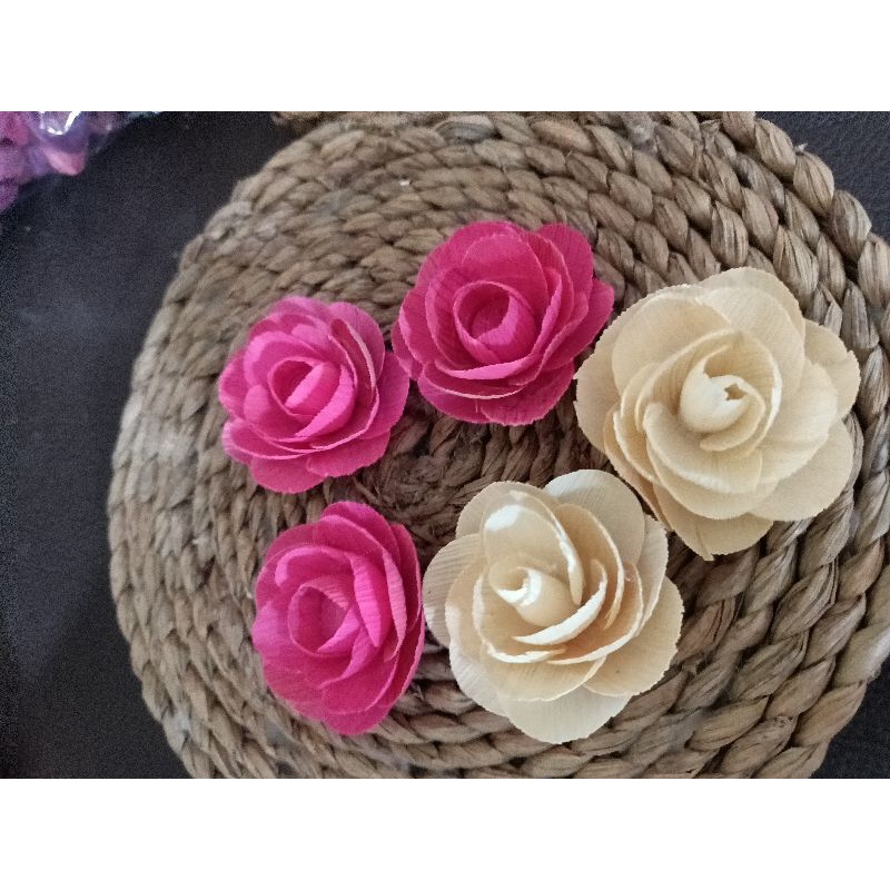 BUNGA KLOBOT JAGUNG PEONY  BUNGA KULIT JAGUNG MAWAR NATURAL