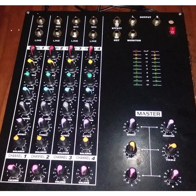 Audio Mixer Lokal 4 channel Rakitan Kit Yamaha 8 Pot