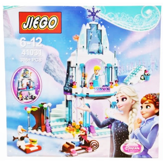 Mainan Lego Bricks Anak Perempuan FROZEN / Istana Es Elsa Anna / Frozen Winter Castle