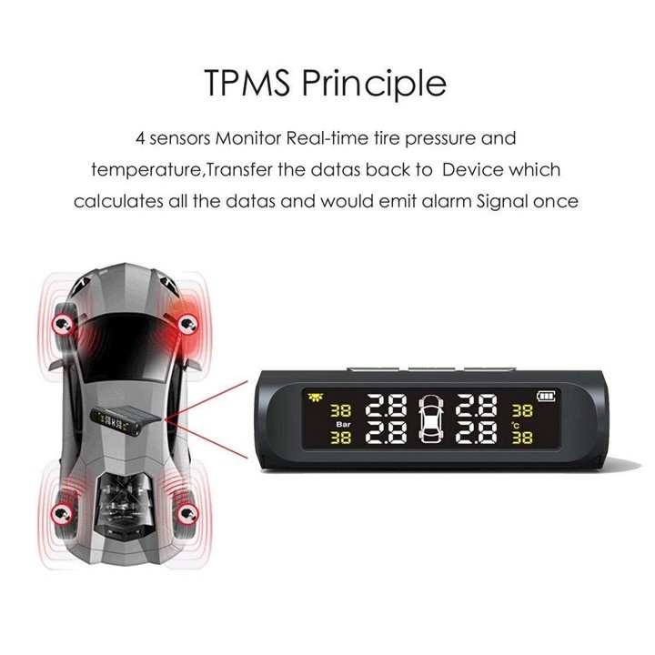 TPMS Tire Pressure Monitor Pengukur Tekanan Angin Ban Mobil