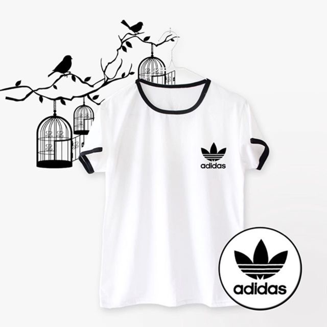 Adidas logo ringer tee