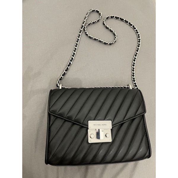 Tas Michael Kors original MK rose medium SHB Quilted Black SHW