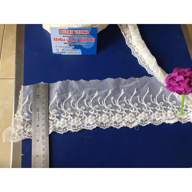 Renda Tulle 10 cm import