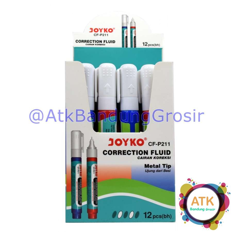 

Tip Ex Cair Joyko Correction Fluid CFP-211 (Metal Grip) 12 Pcs Grosir Murah