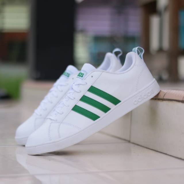 adidas neo advantage white green