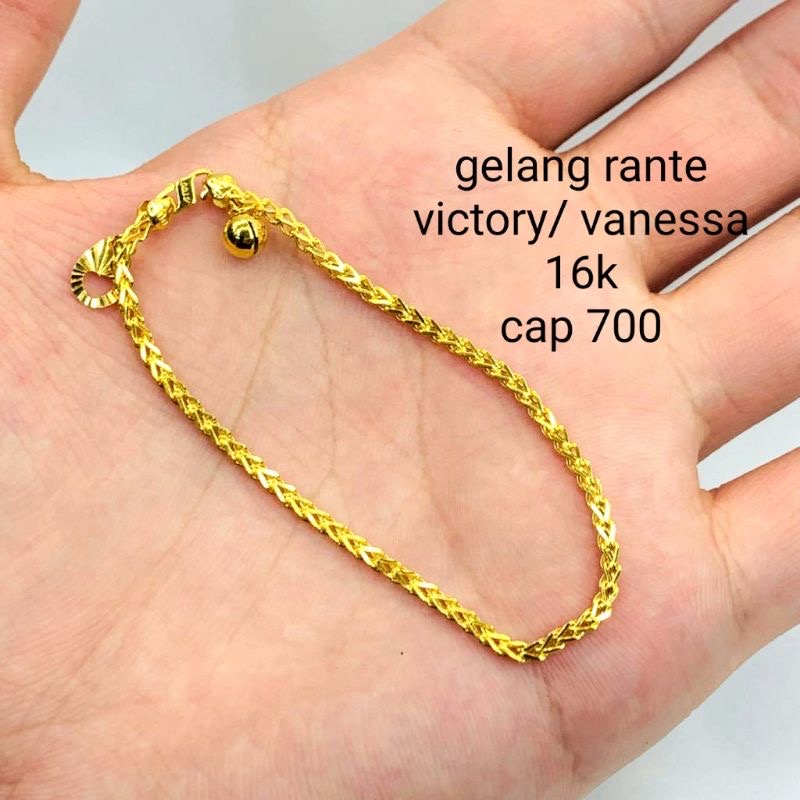 Gelang Rantai Emas Asli Model Victory Vanessa Struddle Kadar 700 70% 2 3 4 5 gram gr Mas Surabaya