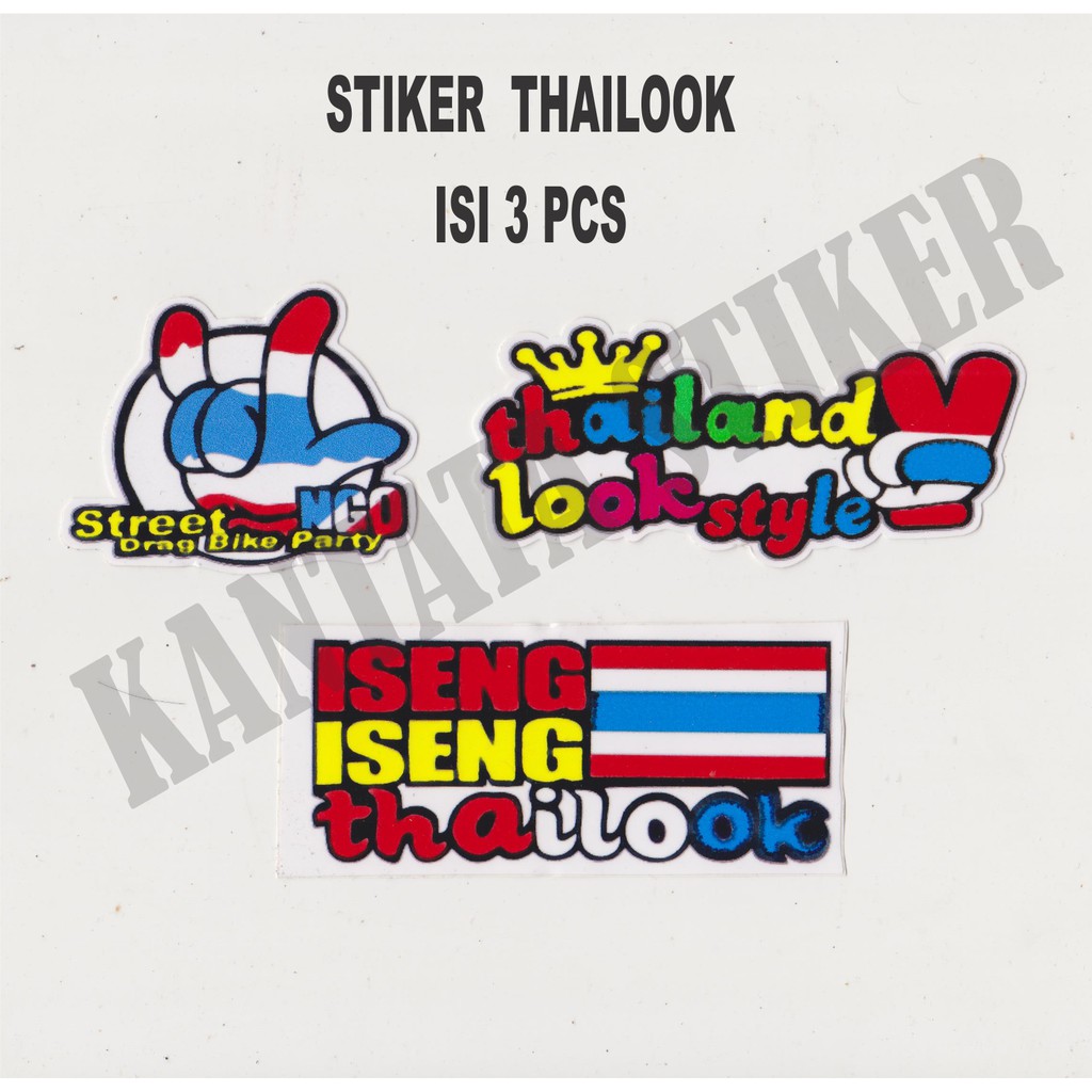 

stiker thailook isi 3 pcs