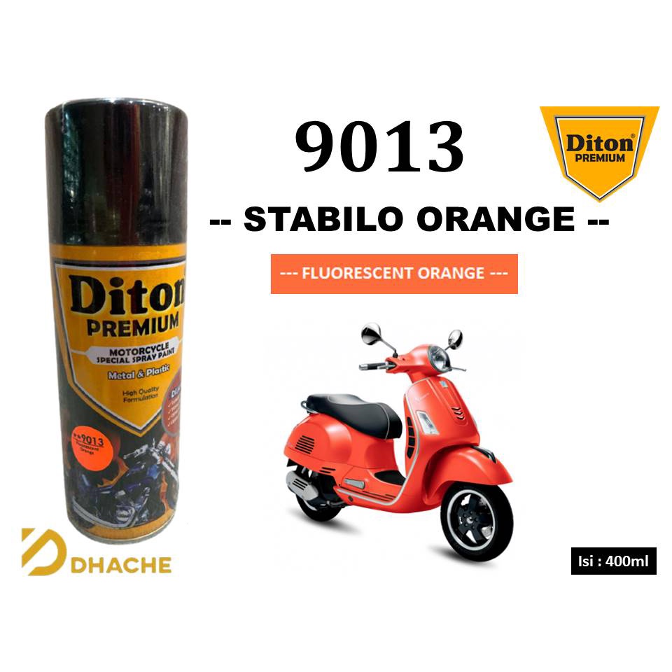 Cat Pilox Diton Premium Fluorescent Orange 9013 400cc warna Stabilo oren