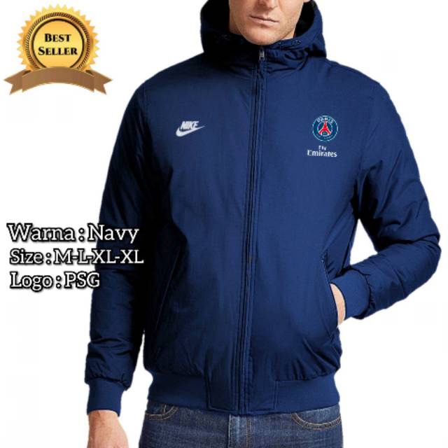 Jaket Parasut Waterproof PSG - Navy