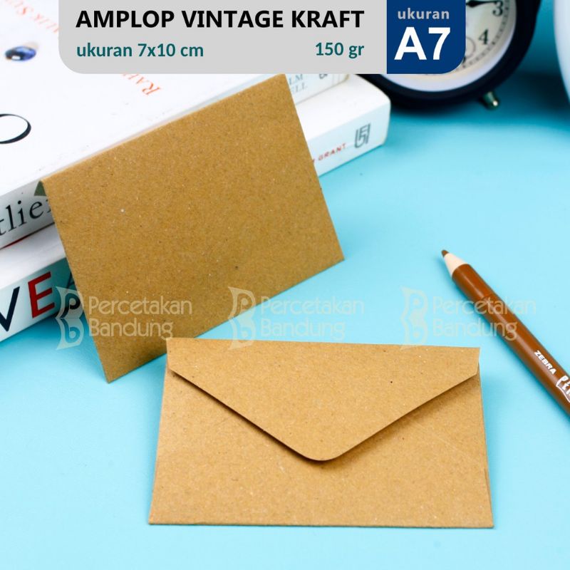 

A7 amplop vintage kraft || bahan kraft 150gr || ukuran 7x10 cm A7 || amplop murah ||