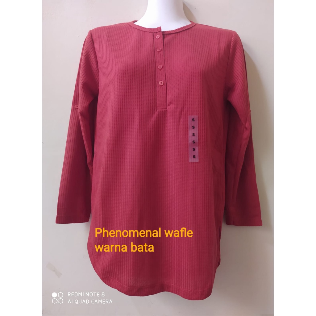 SALE !!! KAOS WANITA LENGAN PANJANG PHENOMENAL WAFLE ORIGINAN BRANDE MATAHARI