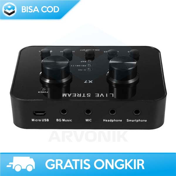 MIXER AUDIO MINI EXTERNAL USB  SOUNDCARD MUSIK LIVE BROADCAST TERBAIK