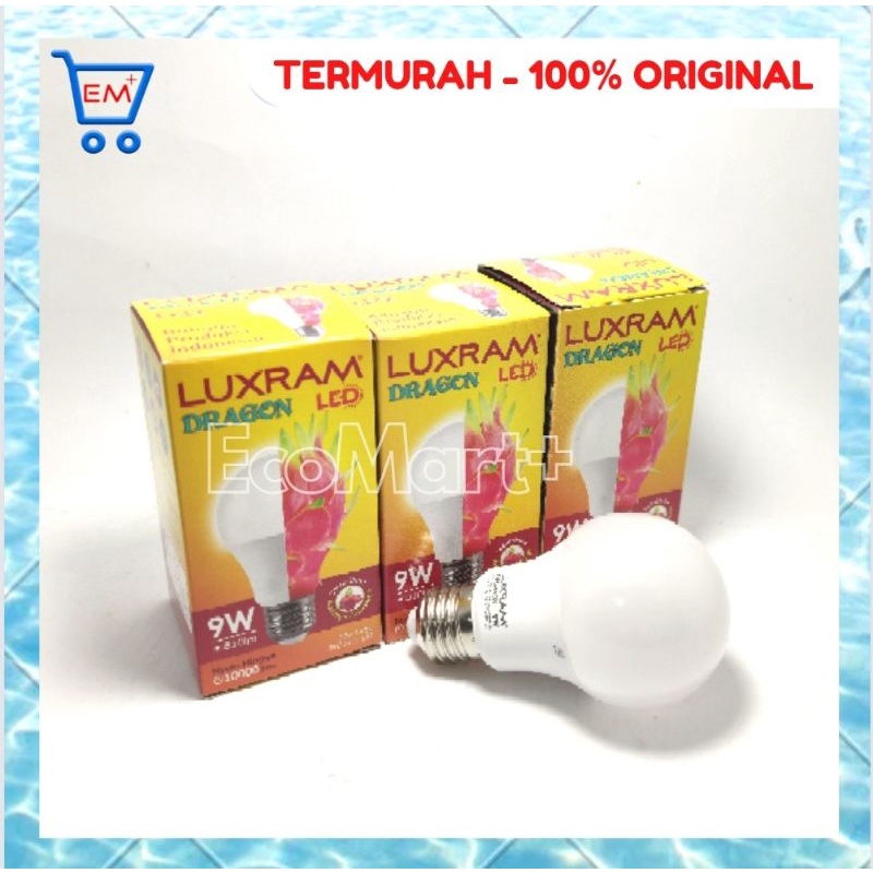 PROMO !! Lampu LED LUXRAM  9W Kuning/Warm White bisa untuk budidaya BUAH NAGA , penerangan CAFE