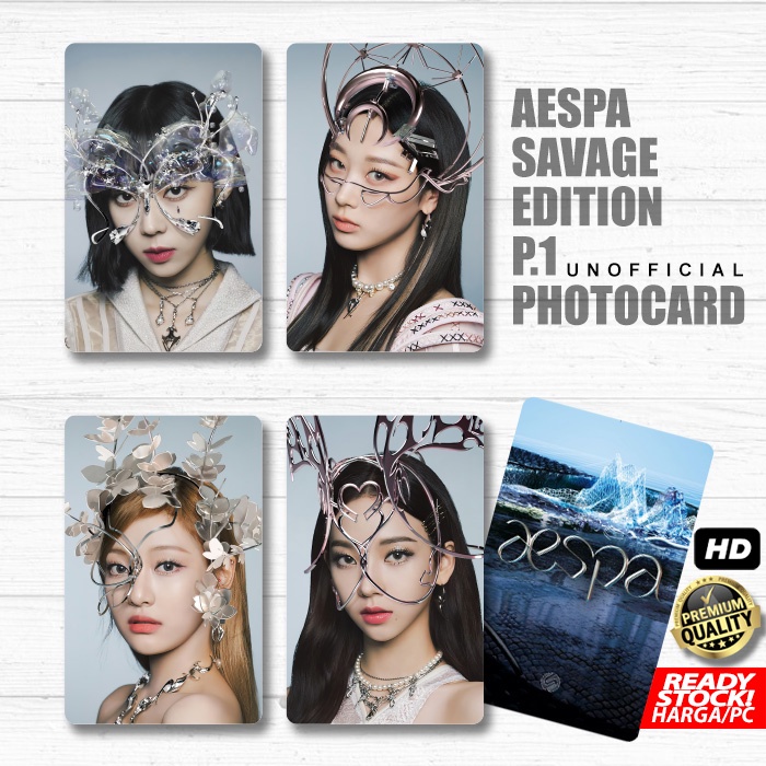 Photocard AESPA Savage PT1 Kartu Koleksi KPOP Photo Card