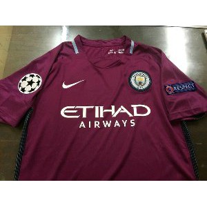 JERSEY BOLA MANCHESTER CITY AWAY FULL PATCH UCL 2017 2018 GRADE ORI Terlaris
