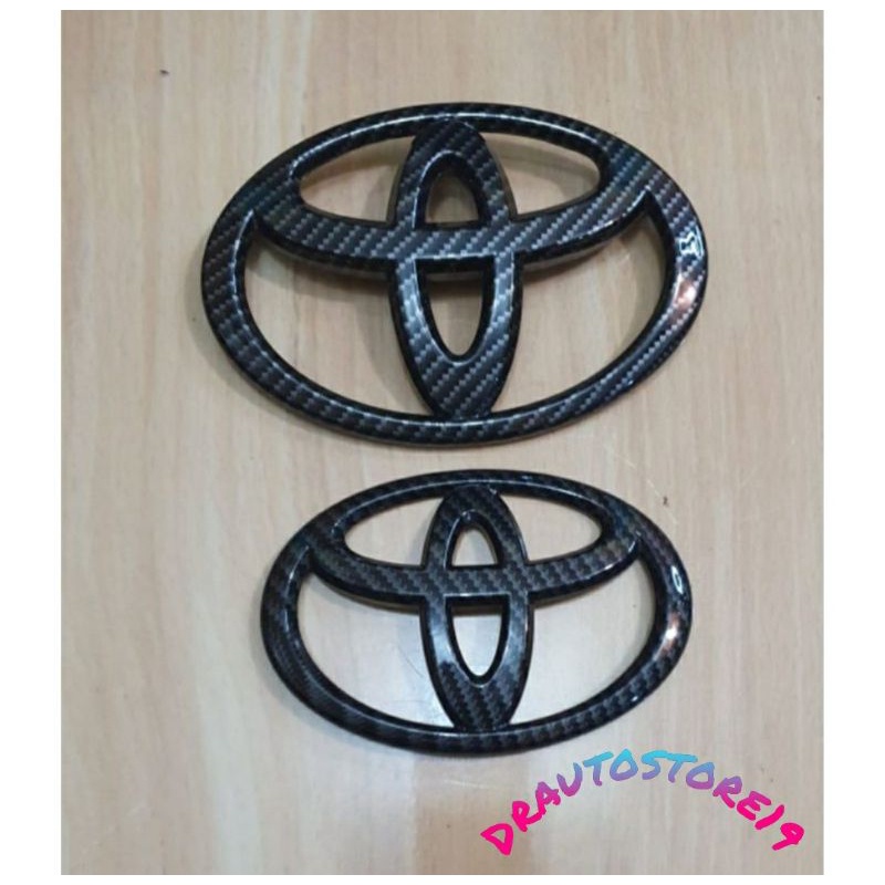 Jual Emblem Logo Depan Belakang Toyota Innova Reborn Carbon