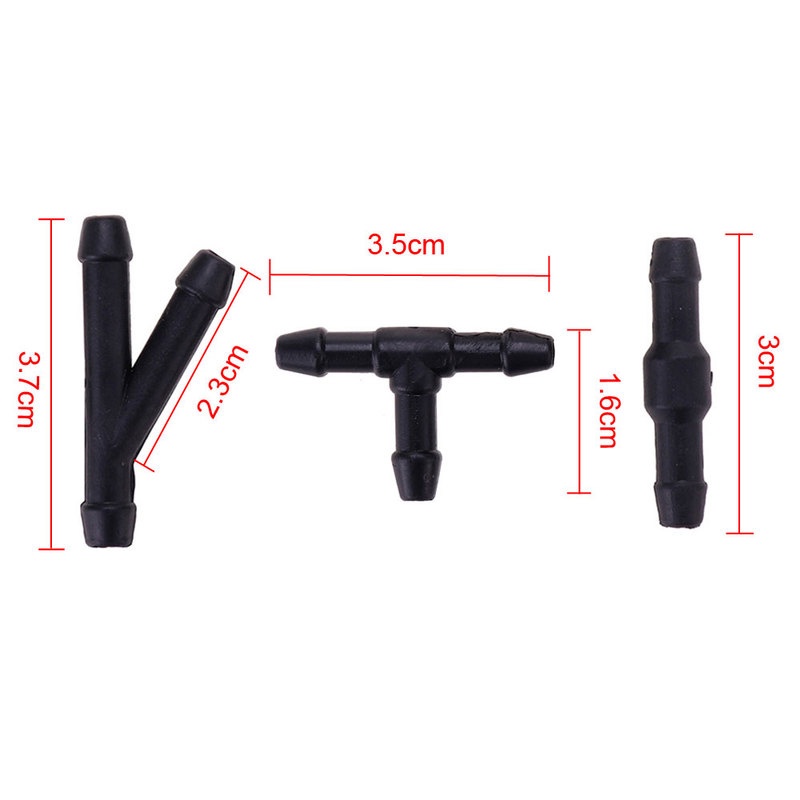18pcs / Set Nozzle Wiper Pembersih Kaca Depan Mobil Universal Model Lurus 3 Arah