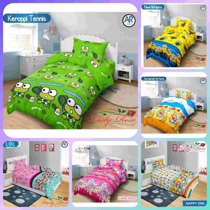 Bedcover Lady Rose Set 120x200 Motif Karakter Anak 3D