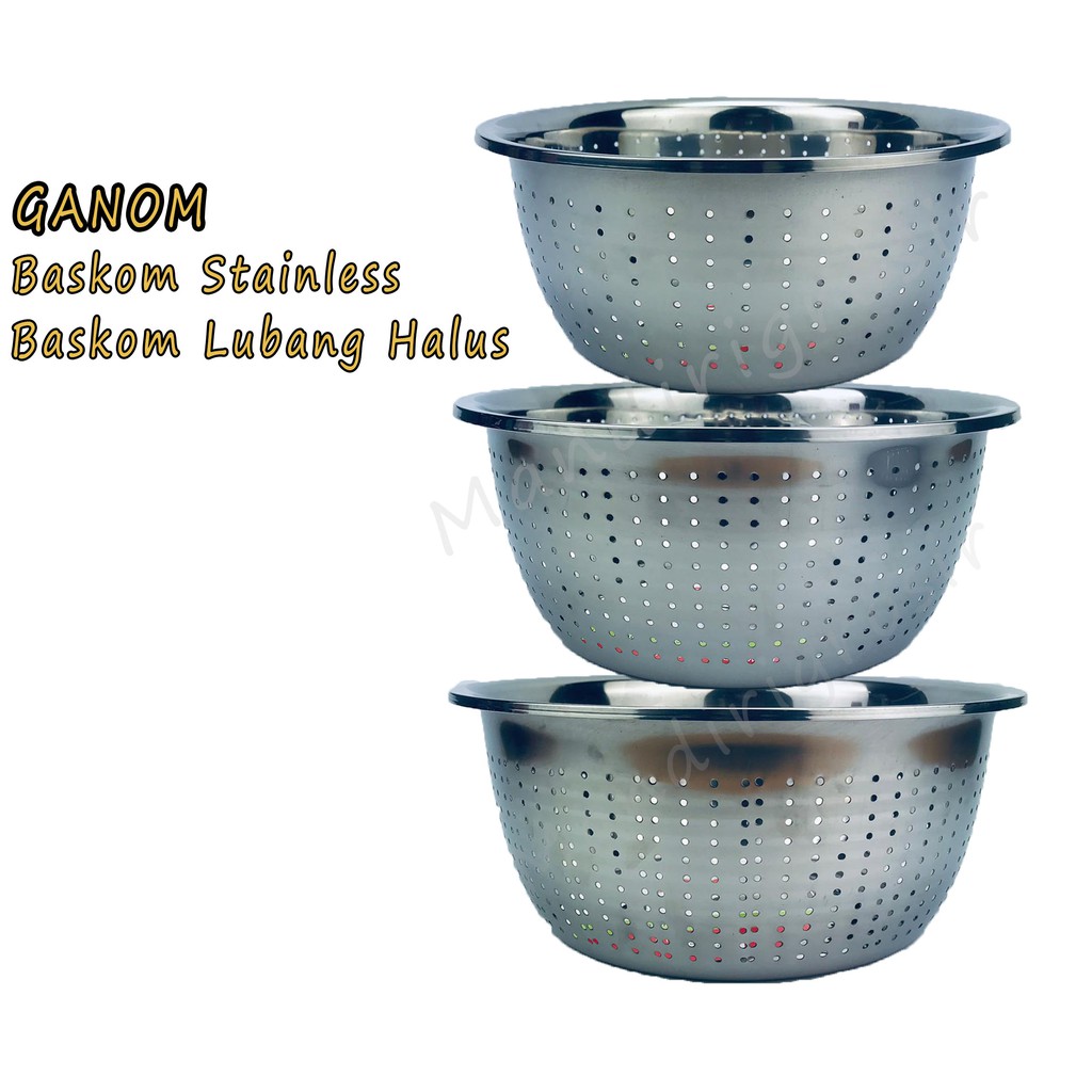 Baskom * Stainless * Dengan * Lubang * DineMate * 26cm