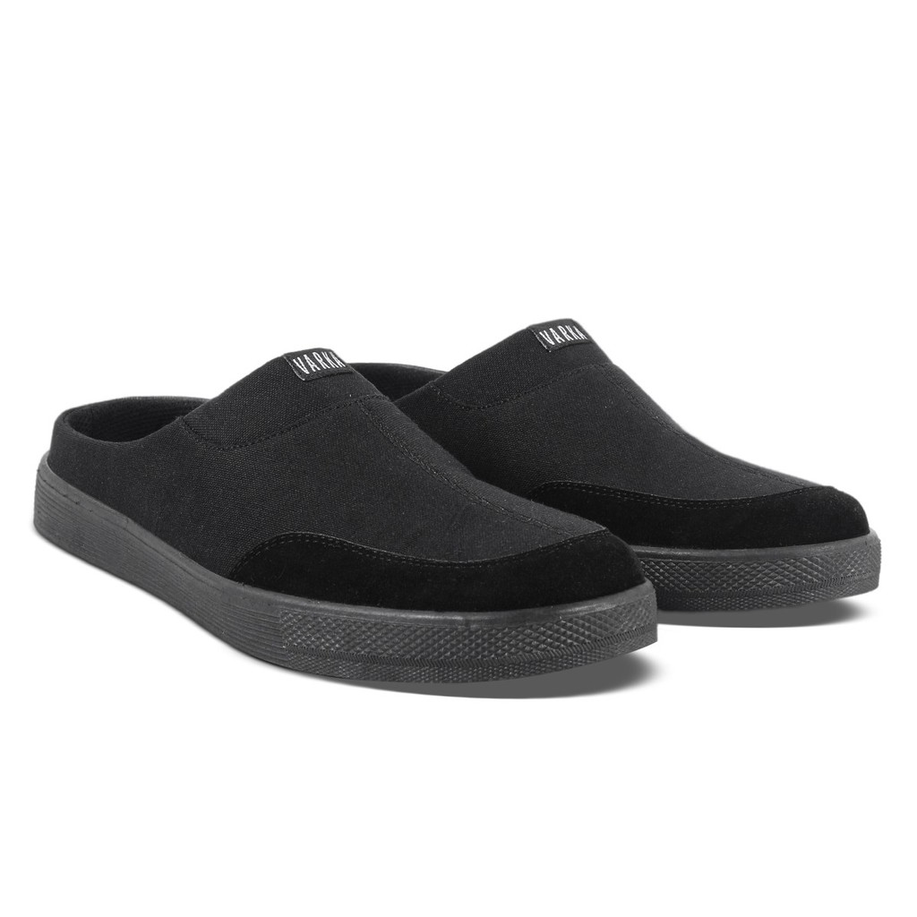 Sepatu Slip On Pria V 4072 Brand Varka Sandal Bustong Selop Pria Modis Murah Berkualitas Warna Hitam