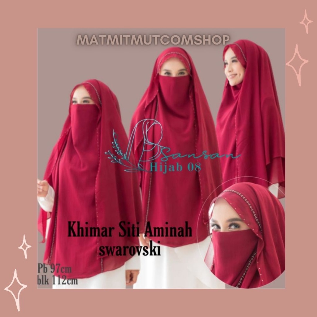 hijab instant swarovsky 2 layer