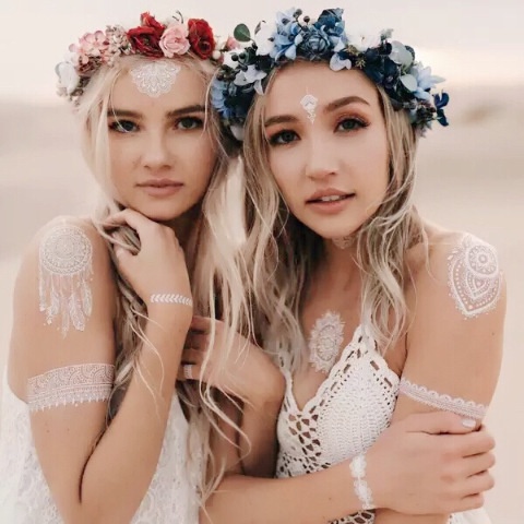 HANISO - White Henna Instan Pengantin Premium Temporer Sepasang VOL 1