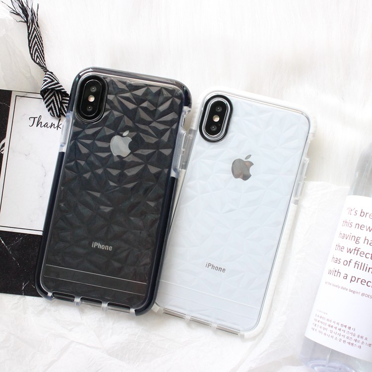 Soft Case TPU Shockproof Motif Berlian Simple untuk iPhone 11 12 Pro Max x 6 6S 7 8 7Plus xr xs max se 2020