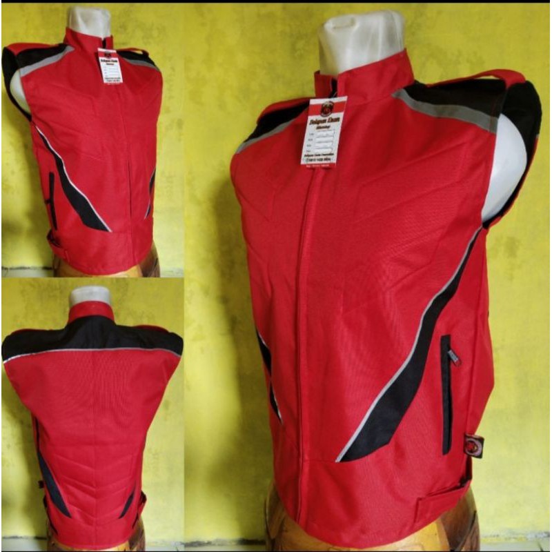 Rompi motor touring chodura redblack vest safety