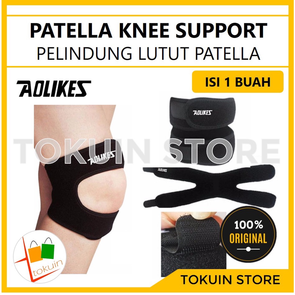 Patella Band Knee Support Brace Deker Pelindung Lutut Kaki Aolikes