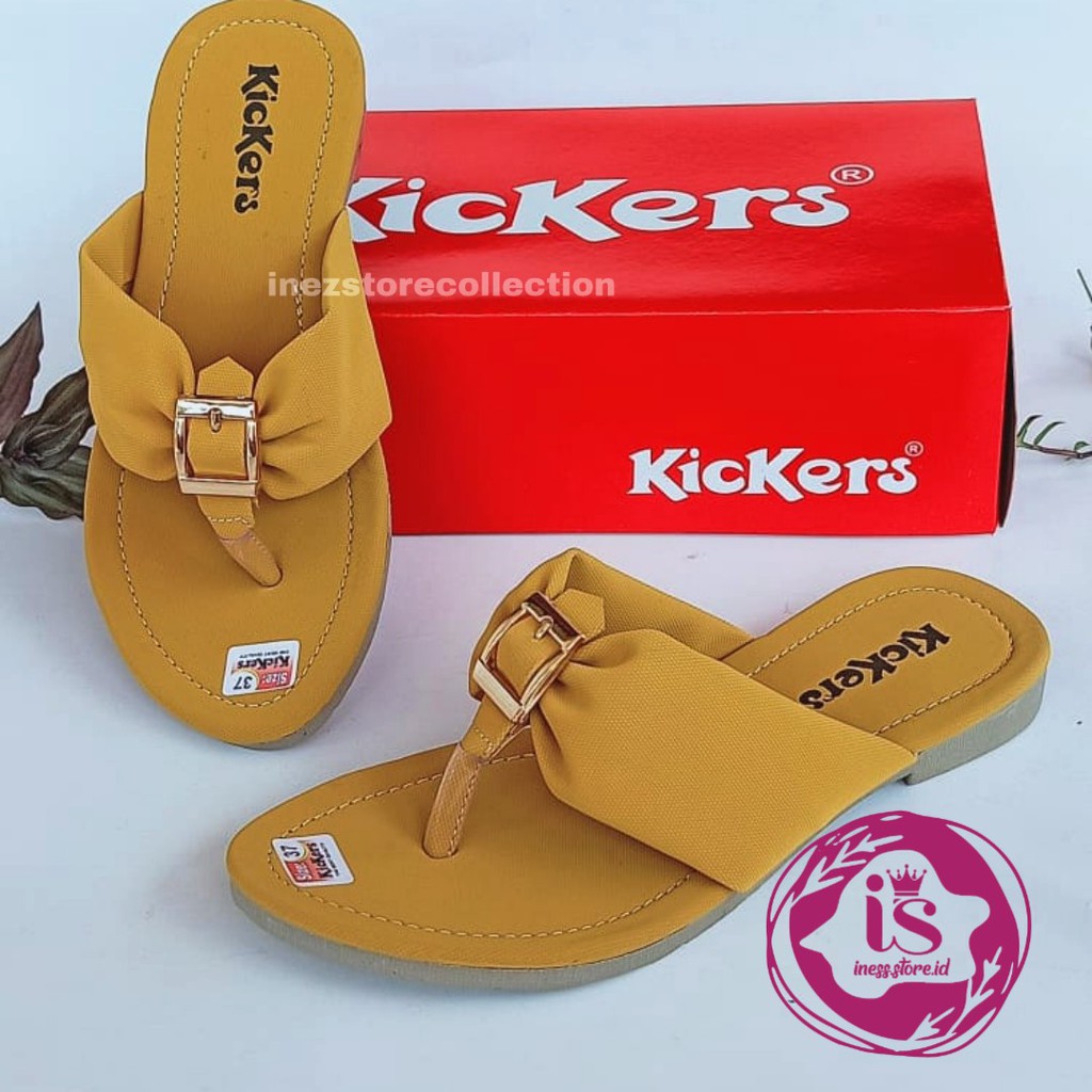 SANDAL WANITA KICKERS SANTAI TERLARIS MODEL JEPIT KODE JPT-334 MURAH GROSIR