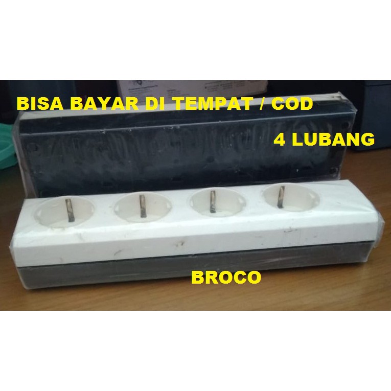 Stop Kontak BROCO / Terminal BROCO / Stop Kontak 4 Lubang Putih BROCO - 15340