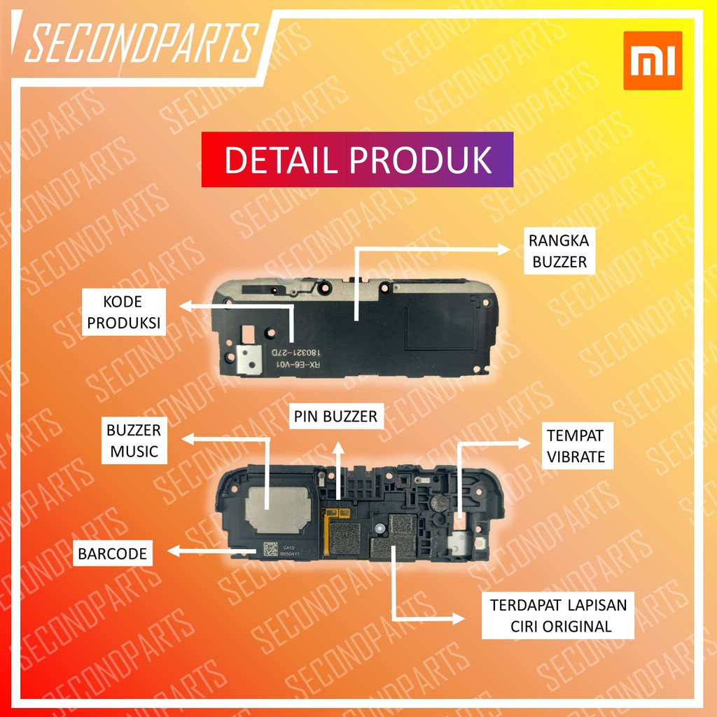 SPEAKER MUSIC BUZZER SUARA XIAOMI REDMI S2 ORIGINAL COPOTAN