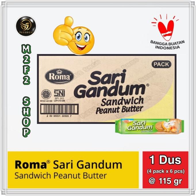 

Roma Biskuit Sari Gandum Sandwich Peanut Butter - 115 gr