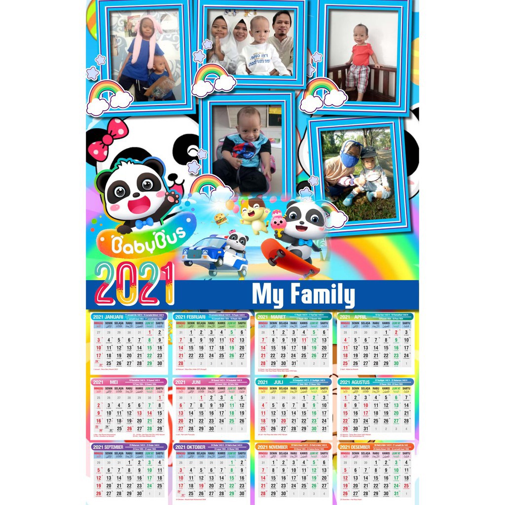 

CUSTOM WALL CALENDER / KALENDER DINDING 2021 (ISI 6 LEMBAR).