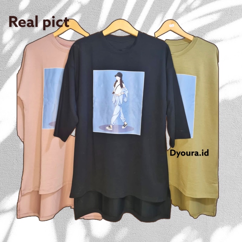 Dyoura.id / Kaos Over Size Dyoura kaos oversize/ kaos tunik oversize / kaos viral oversize