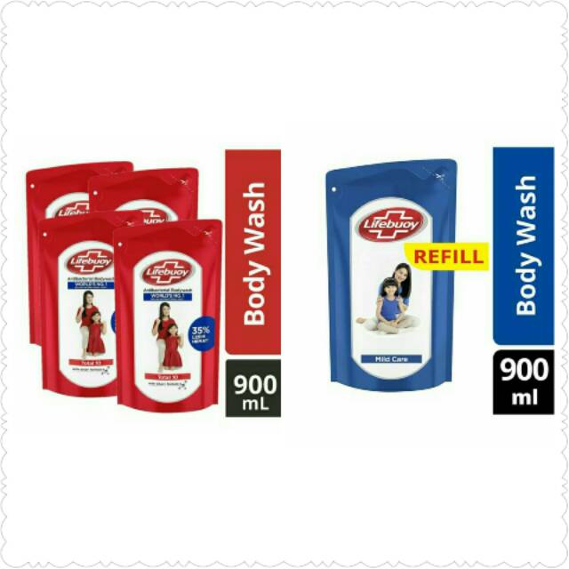 SABUN LIFEBUOY SABUN MANDI CAIR REFILL 900ml