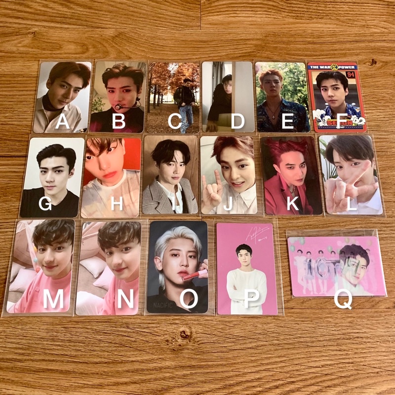 Official Photocard Pc Exo sehun baekhyun suho xiumin chanyeol nature republic nacific self portrait 